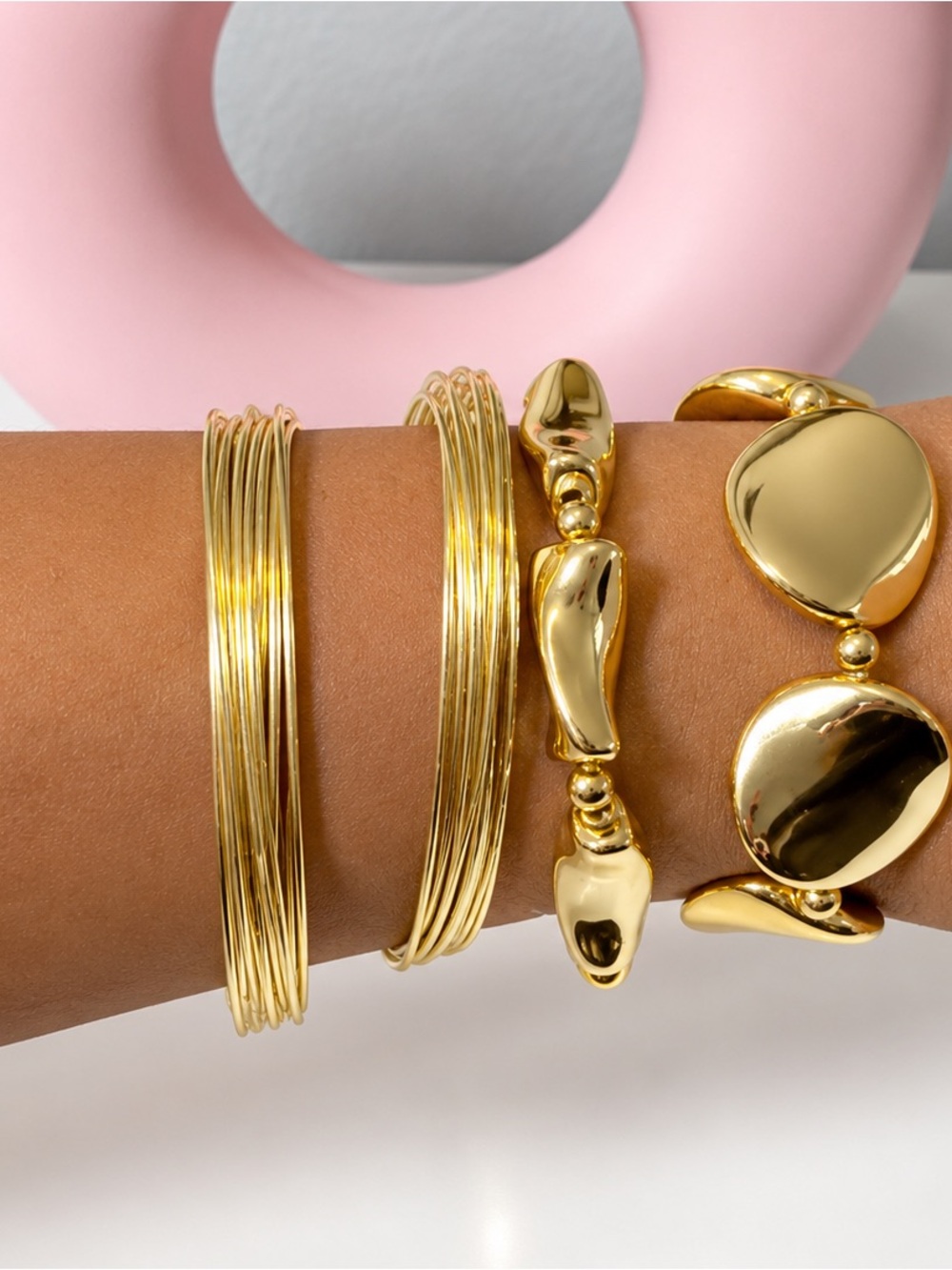 Gold-Tone Mixed Bracelet Set - Women Jewelry